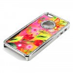 Wholesale iPhone 5 5S Butterfly Diamond Chrome Case (Rainbow MIX)